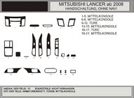 Mitsubishi Lancer X 2008- Couvre tableau de bord (Hartman) Aluminium photo 1