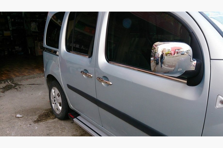 Renault Kangoo 2008–2020 Encadrement Exterieur de Vitres Acier Inoxydable (4 pcs) 4 pcs, Carmos - Acier Turc Image