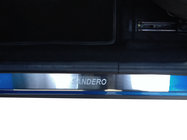 Renault Sandero 2013-2022 Seuils de porte inox Nataniko (4 pcs, acier inoxydable) Premium - Bande 3M, 0.8 mm photo 1
