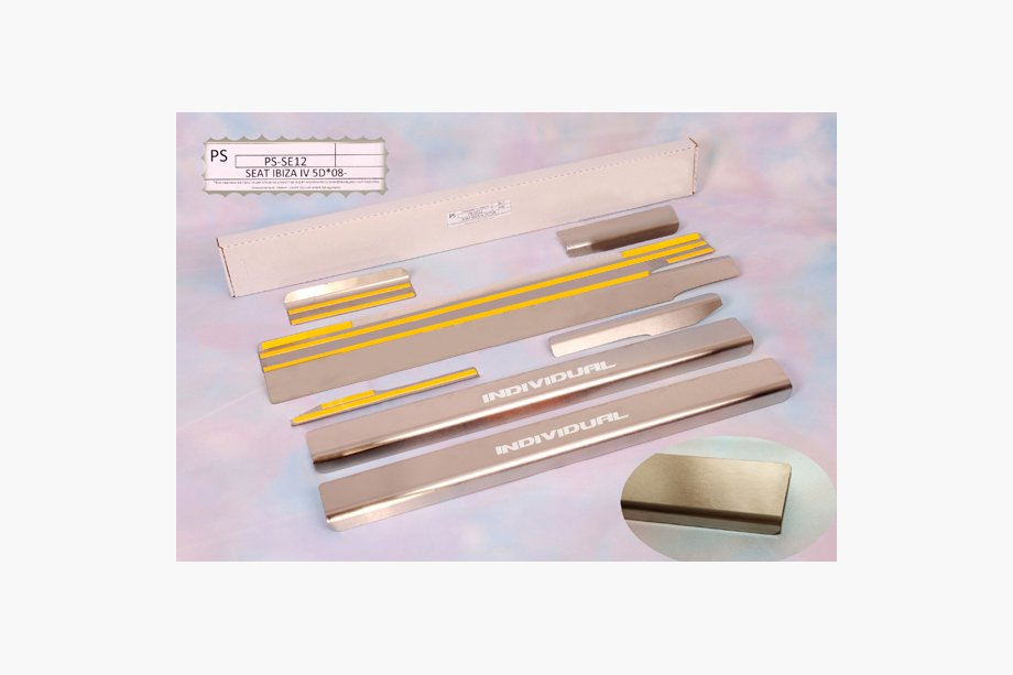 Seat Toledo 2012-2019 Seuils de porte inox Natanika Standard (8 pcs) Image