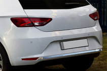 Seat Leon 2013-2020 Baguette de pare-chocs arrière inox photo 1