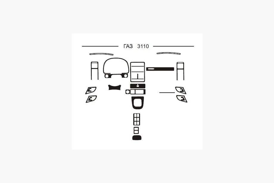 GAZ-31 1981-1992 Couvre tableau de bord (Hartman) Image