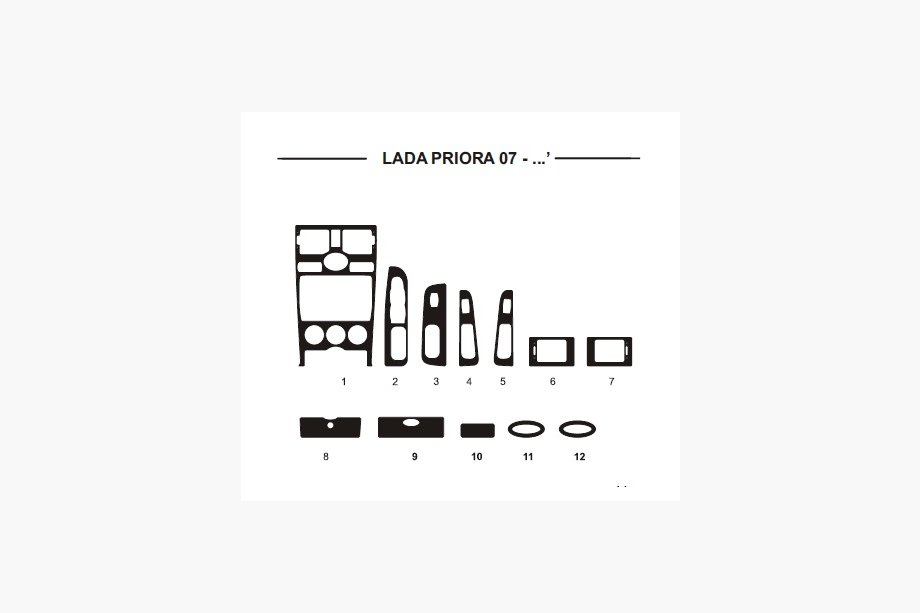 Lada Priora 2007-2018 Couvre tableau de bord (Hartman) Image
