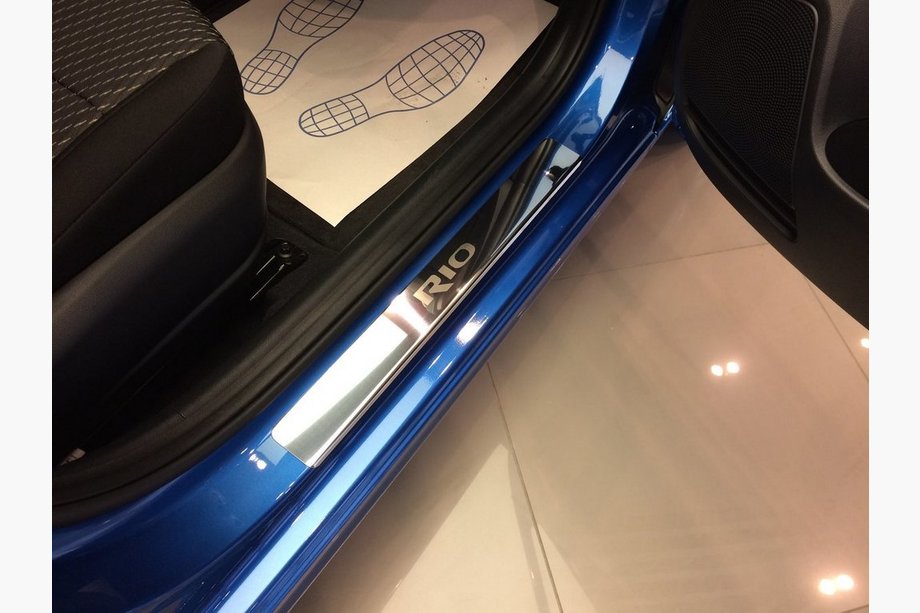 Kia Rio 2005-2011 Seuils de porte Natanika Standard (4 pcs, inox) Image
