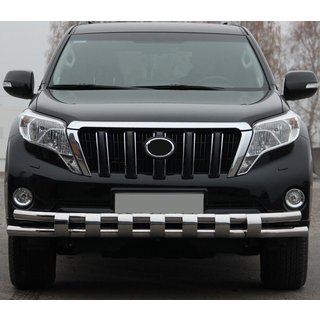 Protection avant ST016-2 (inox) Toyota Land Cruiser Prado 150 2009-2023 photo 1