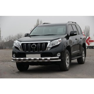Protection avant ST016-2 (inox) Toyota Land Cruiser Prado 150 2009-2023 photo 2