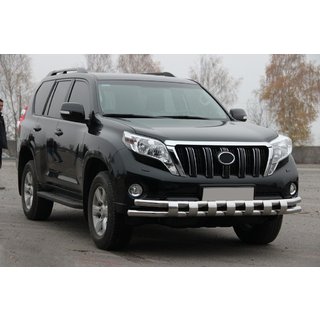 Protection avant ST016-2 (inox) Toyota Land Cruiser Prado 150 2009-2023 photo 3