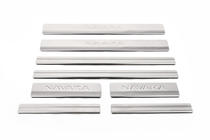 Nissan Navara 2006-2015 Seuils de porte OmsaLine (8 pcs, inox) photo 2