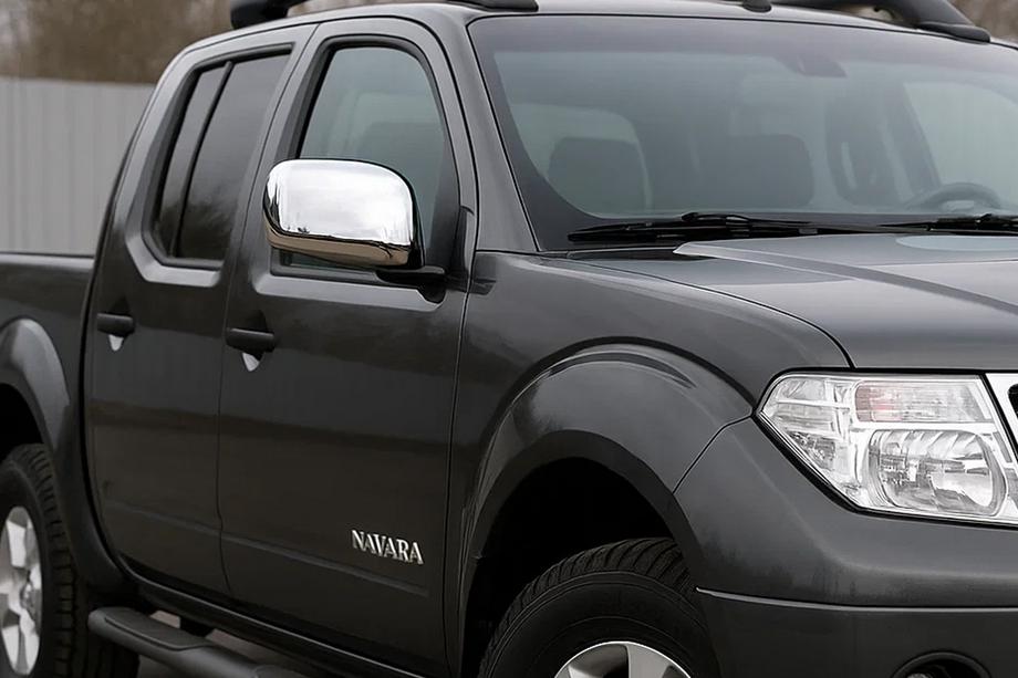 Nissan Navara 2006-2015 Couvre-Rétroviseurs (2 pcs, Acier Inoxydable) Image