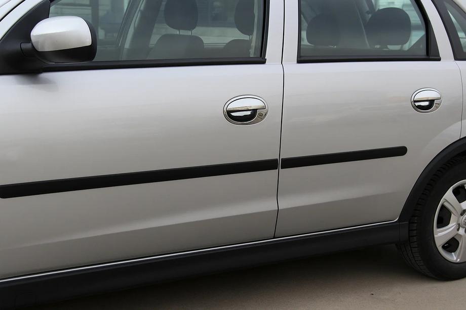Opel Corsa C 2000-2006 Couvre-poignées Chromés (4 pcs, Acier Inoxydable) Image