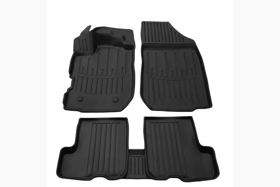 Dacia Sandero 2013-2020 Tapis de sol en caoutchouc Stingray 3D (5 pcs, polyuréthane) Photo 1