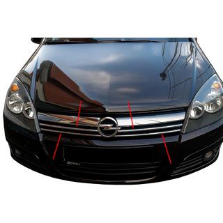 Couvre-Calandre Chromés (4 pcs, Acier Inoxydable) Opel Astra H 2004-2013 photo 1