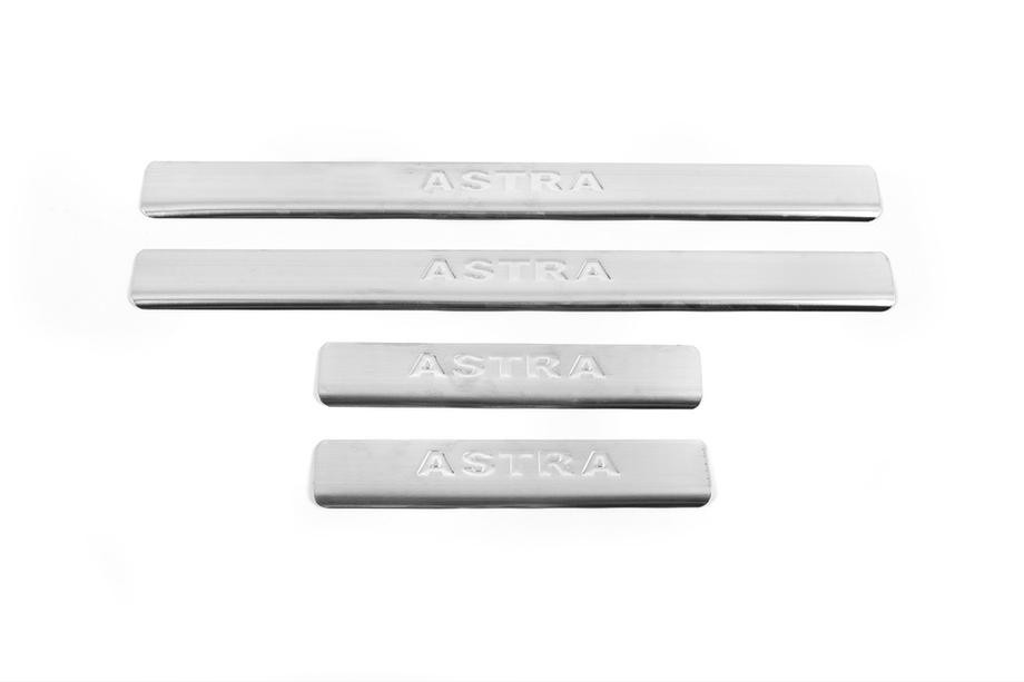 Opel Astra H 2004-2013 Seuils de porte Omsa (4 pcs, inox) Photo 2