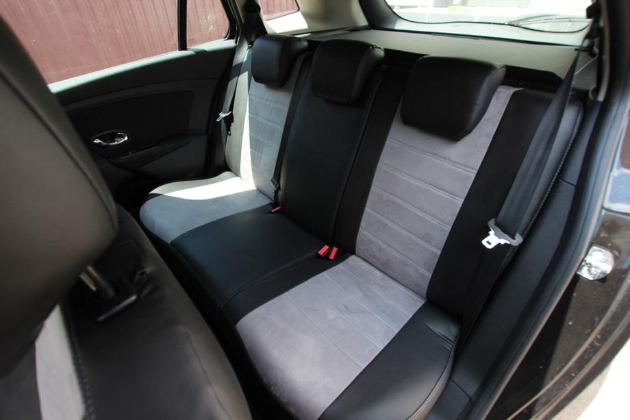 Renault Megane III 2009-2016 Housses de Sièges Auto Similicuir+Tissu+Alcantara Antara A0010 (Ensemble Complet) Photo 4