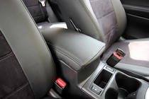 Nissan Qashqai 2014-2021 Housses de siège auto simili cuir+tissu+alcantara Antara A001 (intérieur complet) photo 16