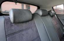Kia Sportage 2015-2021 Housses de siège auto simili cuir+tissu+alcantara Antara A001 (intérieur complet) photo 12