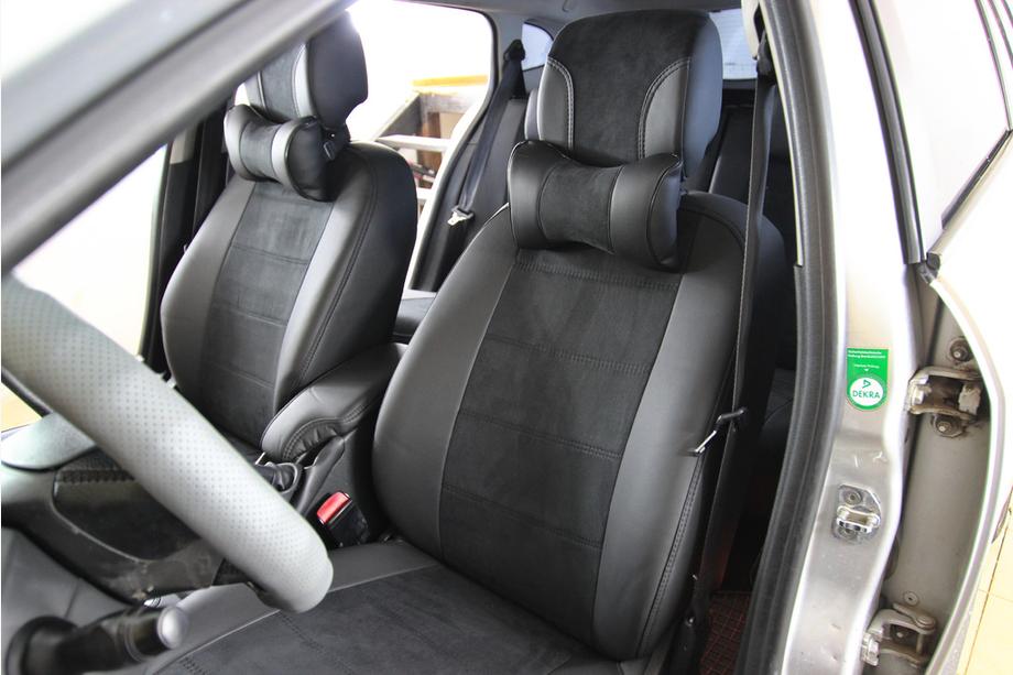 Renault Megane III 2009-2016 Housses de siège auto simili cuir+tissu+alcantara Antara A001 (intérieur complet) Photo 4