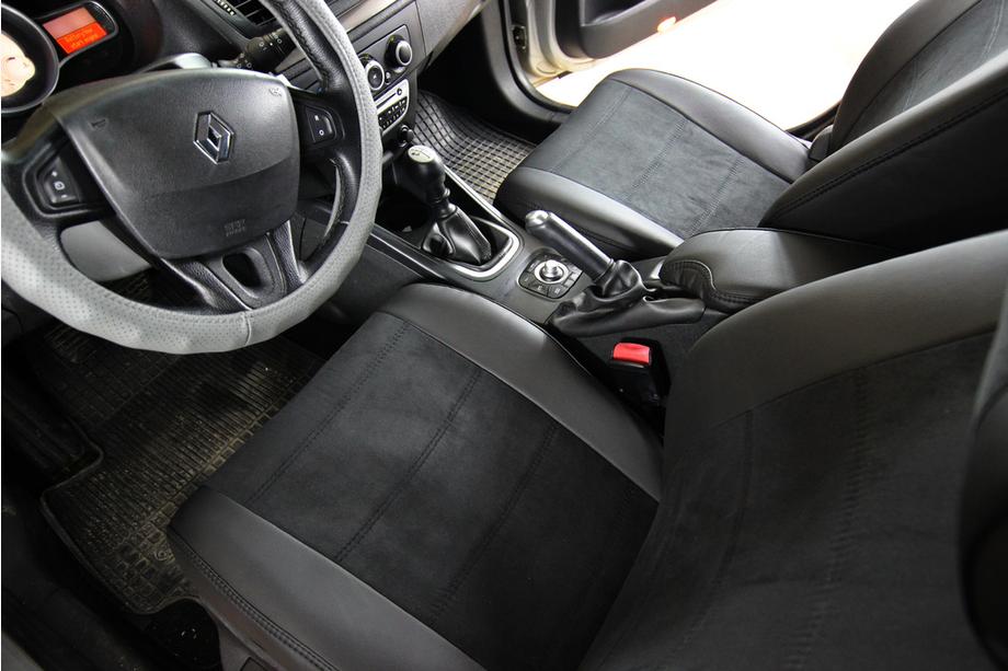 Renault Megane III 2009-2016 Housses de siège auto simili cuir+tissu+alcantara Antara A001 (intérieur complet) Photo 5
