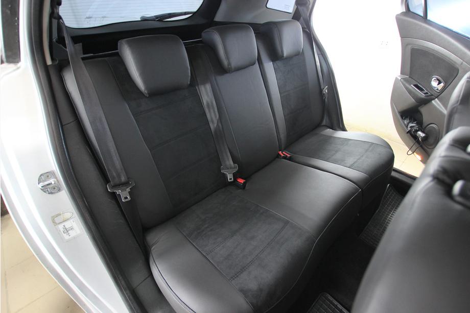 Renault Megane III 2009-2016 Housses de siège auto simili cuir+tissu+alcantara Antara A001 (intérieur complet) Photo 3