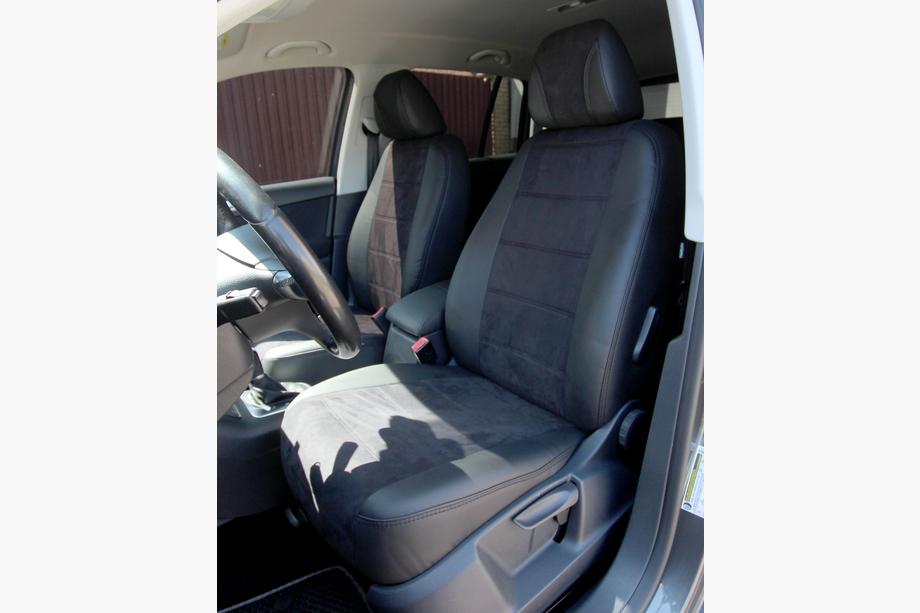 Volkswagen Tiguan 2016-2023 Housses de siège auto simili cuir+tissu+alcantara Antara A001 (intérieur complet) Photo 1