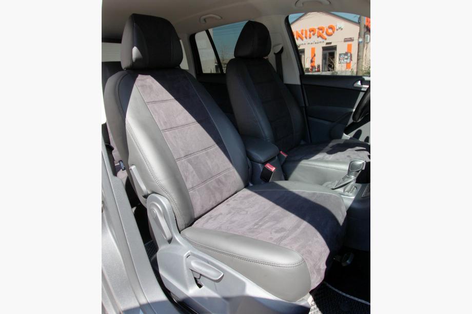 Volkswagen Tiguan 2016-2023 Housses de siège auto simili cuir+tissu+alcantara Antara A001 (intérieur complet) Photo 7