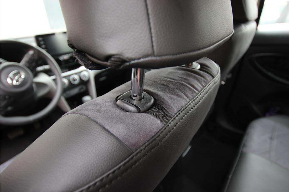 Toyota Yaris/Yaris Cross (XP210) 2020- Housses de siège auto simili cuir+tissu+alcantara Antara A001 (intérieur complet) Photo 8