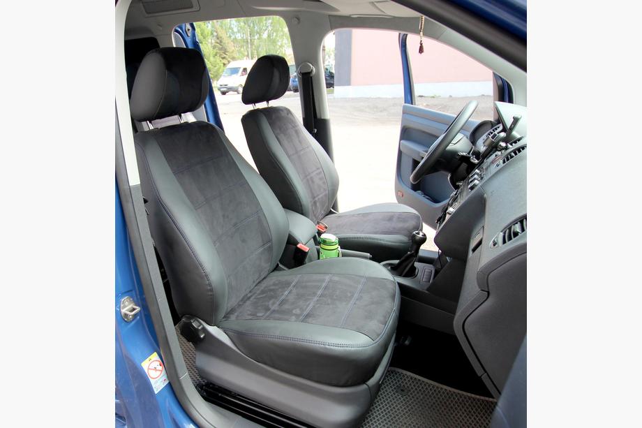 Volkswagen Caddy 2010-2015 Housses de Sièges Auto Similicuir+Tissu+Alcantara Antara A001b (Ensemble Complet) Image