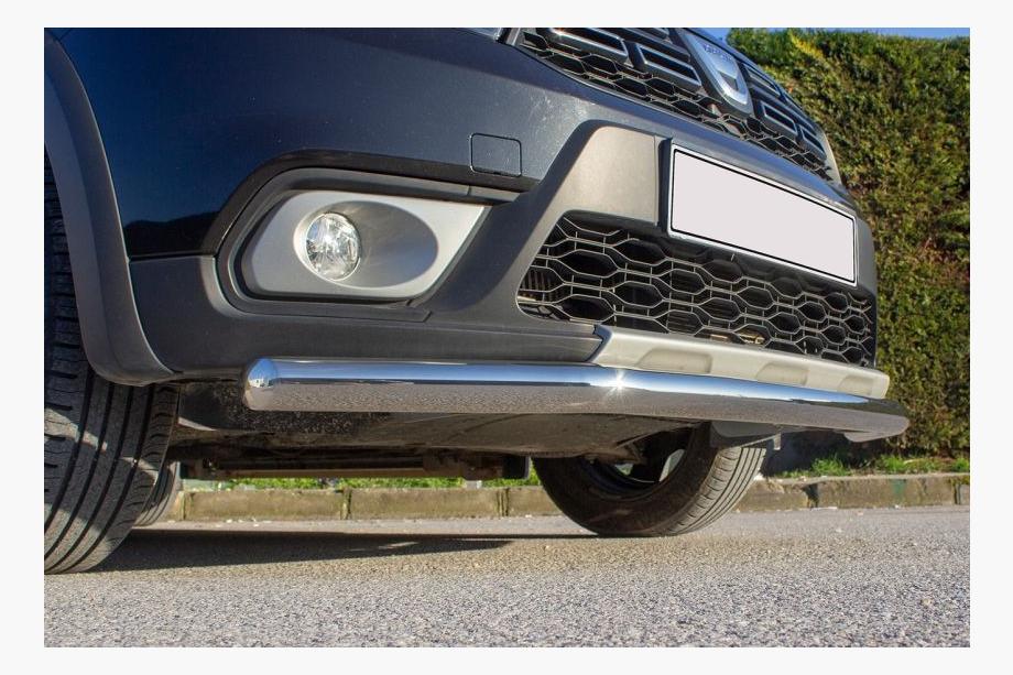 Dacia Sandero 2013-2020 Pare-buffle Avant Texas (60mm, Inox) Image