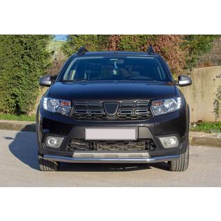 Pare-buffle Avant Texas (60mm, Inox) Renault Sandero 2013-2022 photo 1