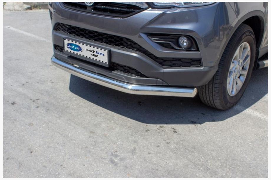 SsangYong Musso II 2018– Pare-buffle Avant Texas (76mm, Inox) Image