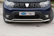 Dacia Duster 2018-2024 Pare-buffle Avant Vegas (60/42mm, Inox) photo 1