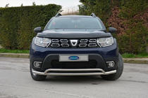 Renault Duster 2018-2024 Pare-buffle Avant Vegas (60/42mm, Inox) photo 1