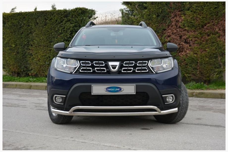 Renault Duster 2018-2024 Pare-buffle Avant Vegas (60/42mm, Inox) Image