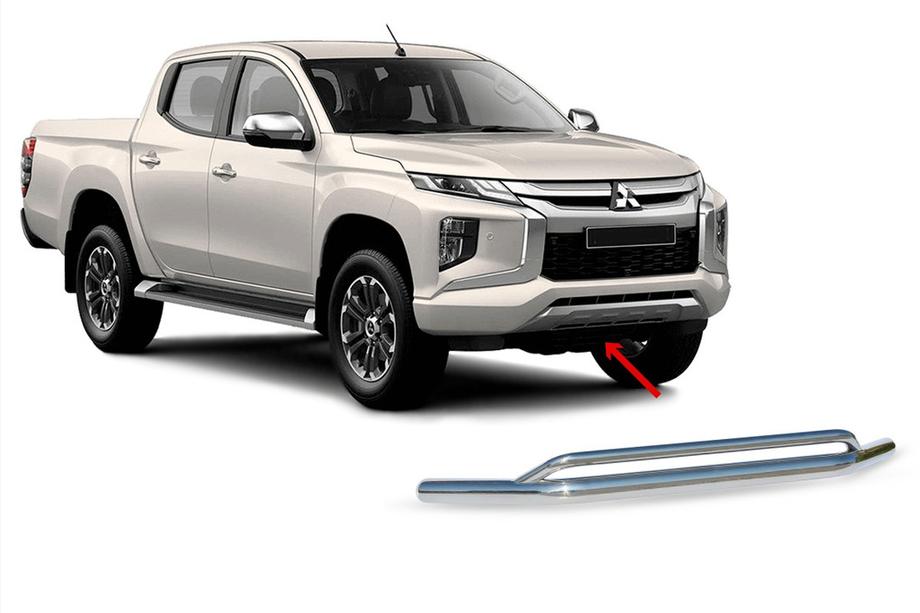 Mitsubishi L200 2015-2024 Barre frontale double Vegas 2019+ (inox, 76mm) Image