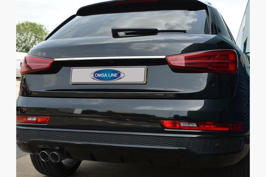 Audi Q3 2011-2019 Baguette chromée au-dessus de la plaque d'immatriculation (inox) Image