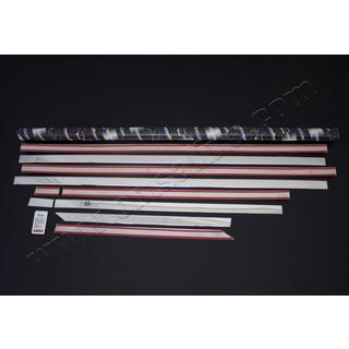 Jeu de baguettes de vitre inférieures inox photo 2