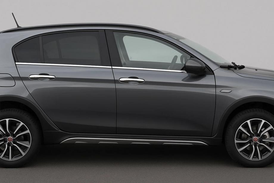 Fiat Tipo Cross 2021- Moulures inférieures de vitres inox Carmos - Acier Inoxydable Turc Image