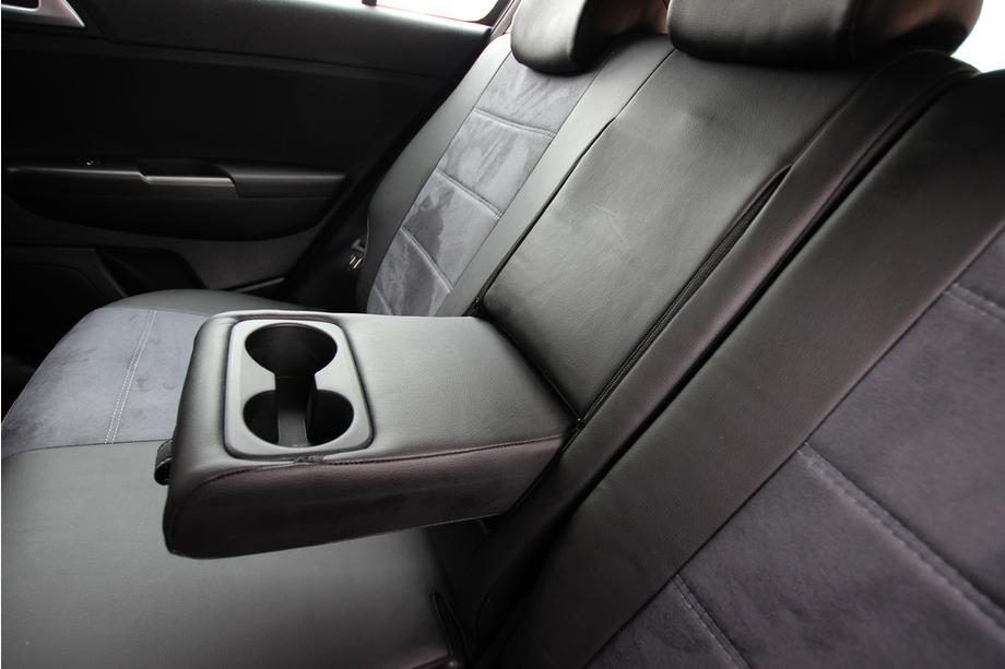 Kia Sportage 2021- Housses de Sièges Auto Similicuir+Tissu+Alcantara Antara A0010 (Ensemble Complet) Photo 8