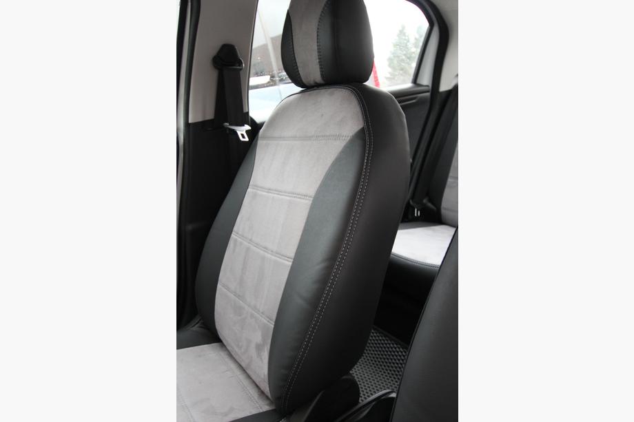 Citroen C-Elysee 2013-2022 Housses de Sièges Auto Similicuir+Tissu+Alcantara Antara A0010 (Ensemble Complet) Photo 7