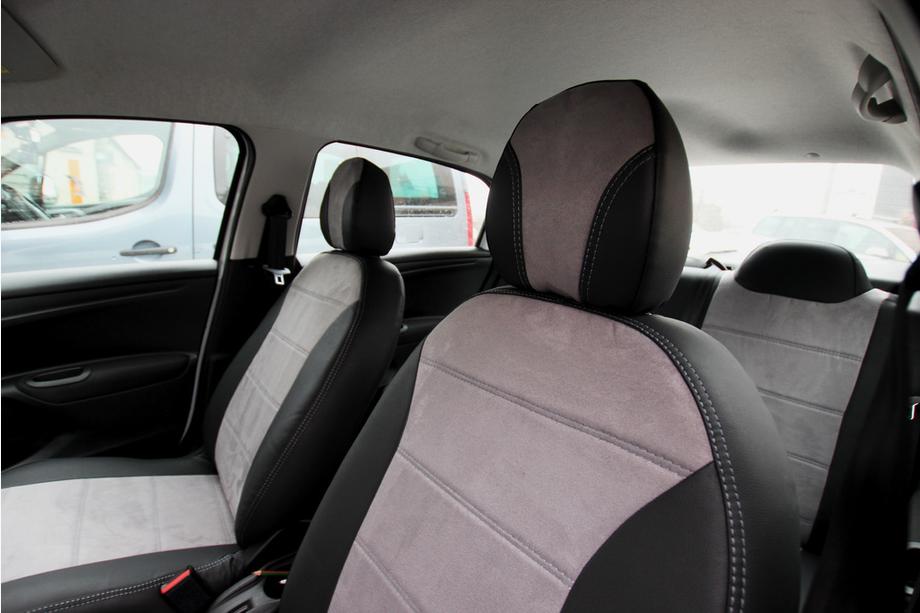 Citroen C-Elysee 2013-2022 Housses de Sièges Auto Similicuir+Tissu+Alcantara Antara A0010 (Ensemble Complet) Photo 9