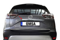 Opel Crossland X 2017-2024 Baguette chromée au-dessus de la plaque d'immatriculation (inox) photo 4