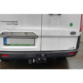 Baguette chromée au-dessus de la plaque d'immatriculation (2 portes, inox) Ford Custom 2013-2022 photo 1