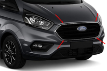 Ford Custom 2013-2022 Encadrement chromé pour calandre 2018+ (4 pcs, inox) photo 1