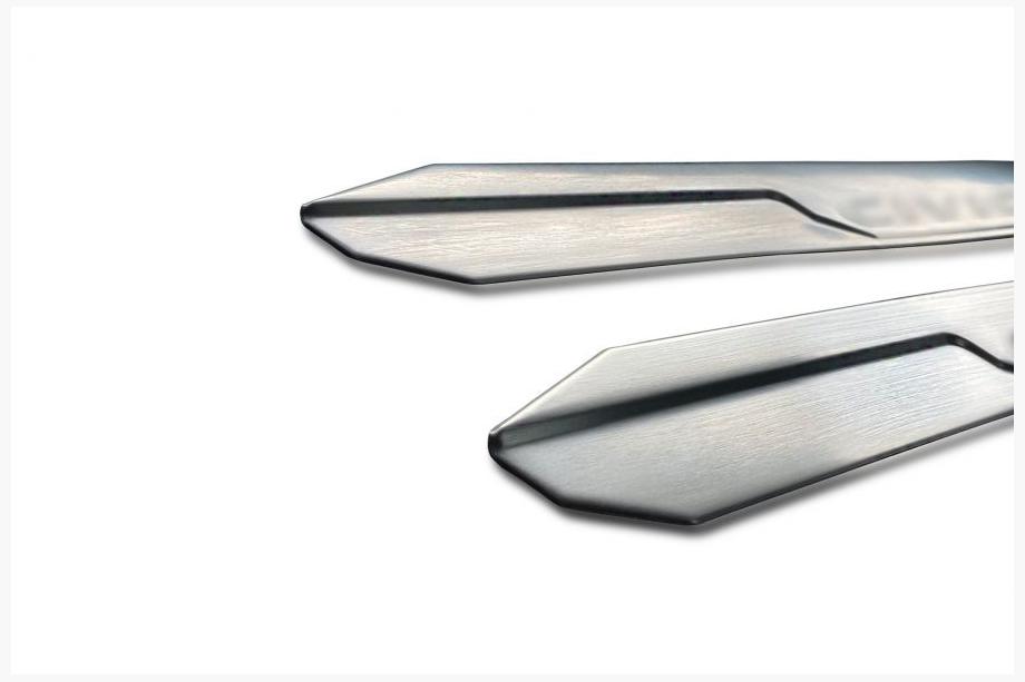 Honda Civic Sedan X 2016-2021 Seuils de porte OmsaLine V2 (4 pcs, inox) Photo 2