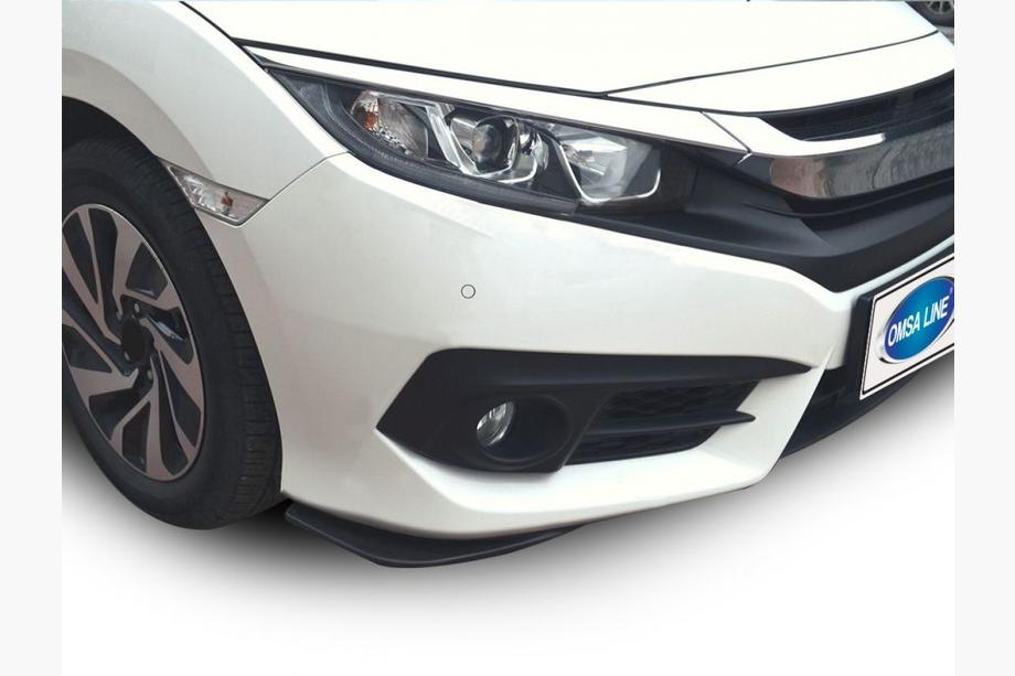 Honda Civic Sedan X 2016-2021 Flaps de pare-chocs avant (2 pcs, noir) Image