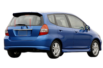 Honda FIT/Jazz 2002-2008 Baguette chromée au-dessus de la plaque d'immatriculation (inox) photo 1