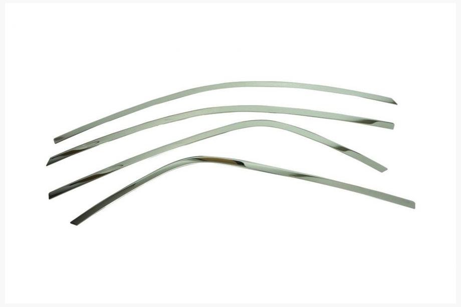 Hyundai I-20 2014-2020 Moulures Supérieures de Vitres Acier Inoxydable (4 pcs) Photo 2