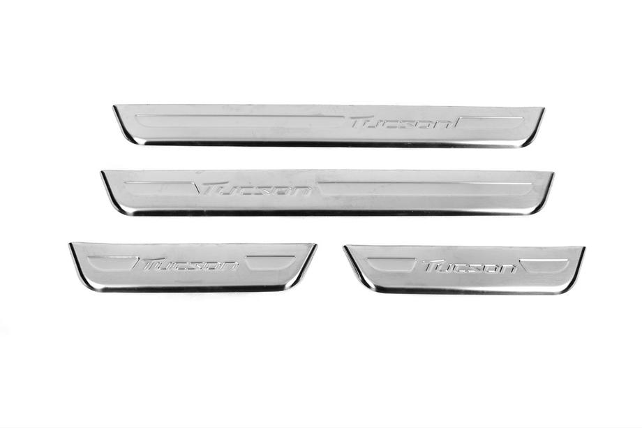 Hyundai Tucson TL 2016-2021 Seuils de porte OmsaLine (4 pcs, inox) Photo 2
