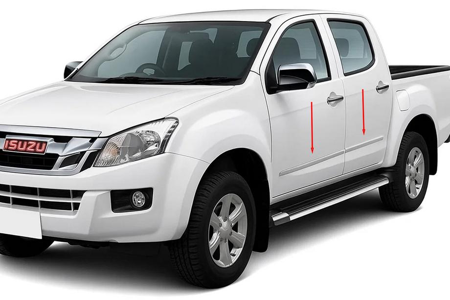 Isuzu D-Max 2011-2019 Moulures de Porte OmsaLine Inox Image