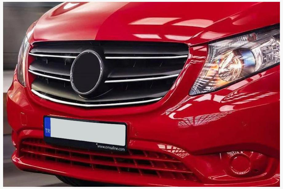 Mercedes Vito/V-class W447 2014- Couvre-Calandre Chromés 2020+ (5 pcs, Acier Inoxydable) Image